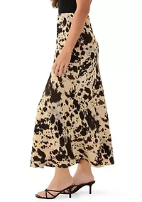 Women's Print Bias Midi Skirt