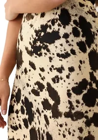 Women's Print Bias Midi Skirt