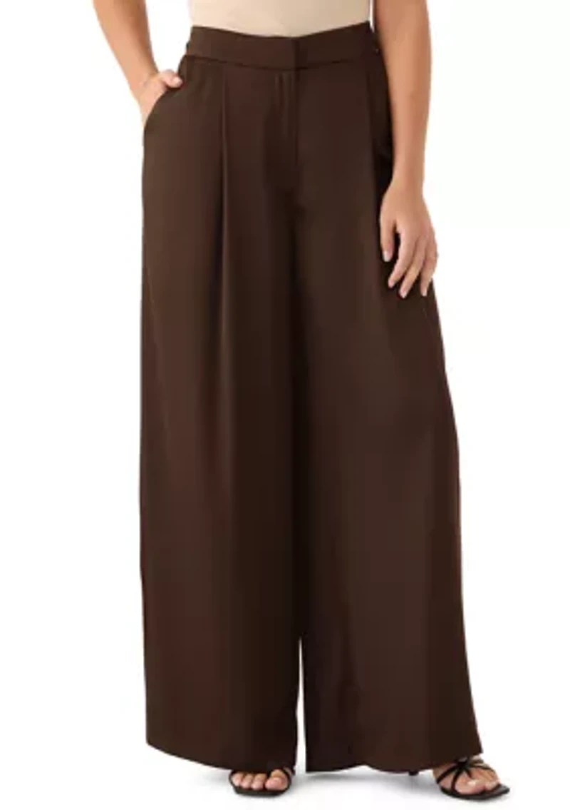 Women's Wide Leg Pleated Pants