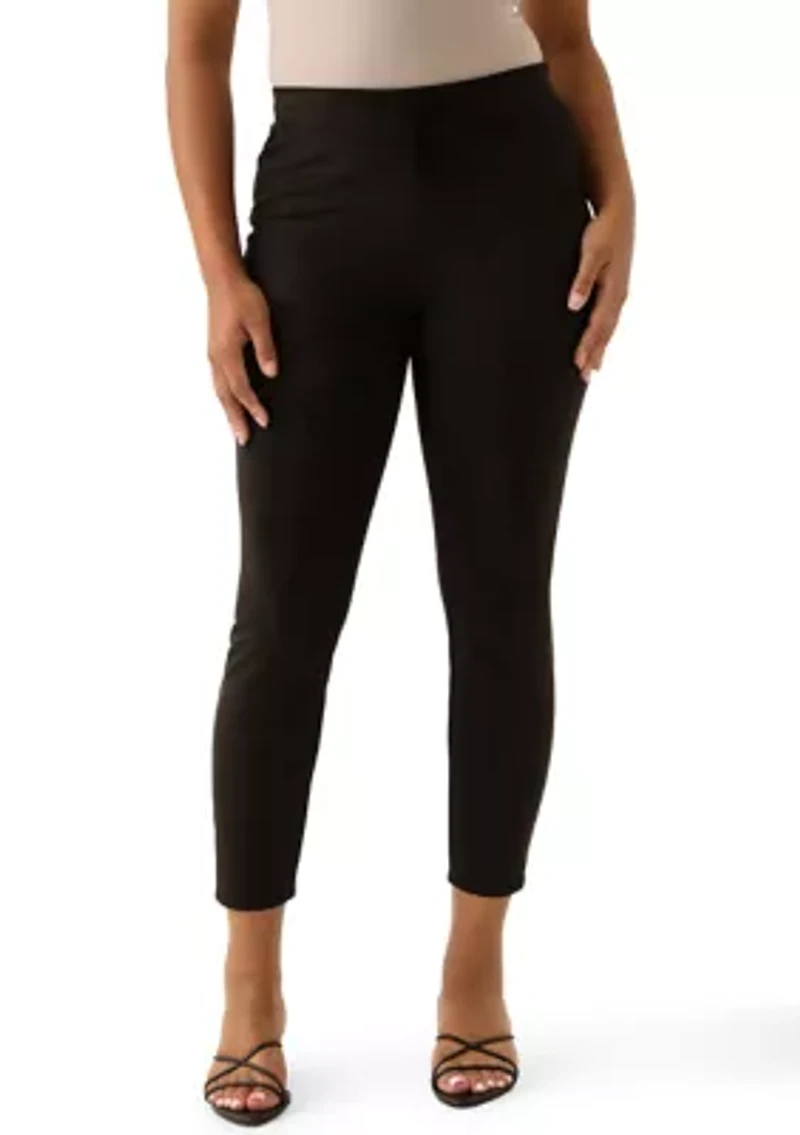 Women's Pull On Faux Suede Slim Ankle Pants