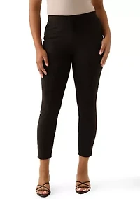 Women's Pull On Faux Suede Slim Ankle Pants