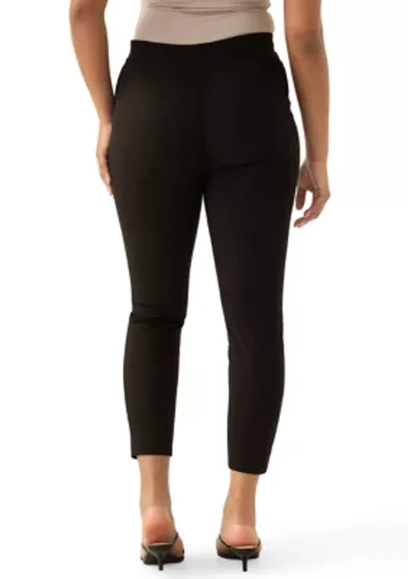 Women's Pull On Faux Suede Slim Ankle Pants