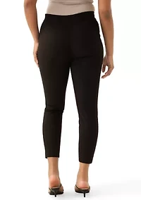 Women's Pull On Faux Suede Slim Ankle Pants