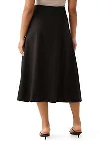 Women's Pleated Flared Midi Skirt