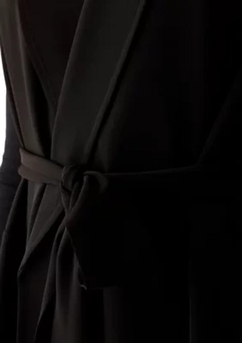 Women's Sleeveless Robe with Belt and Pork Chop Pockets