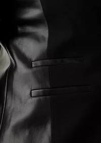 Women's Vegan Leather Ponte Blazer