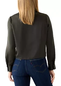 Women's Long Sleeve Cropped Shirt