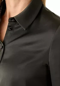 Women's Long Sleeve Cropped Shirt