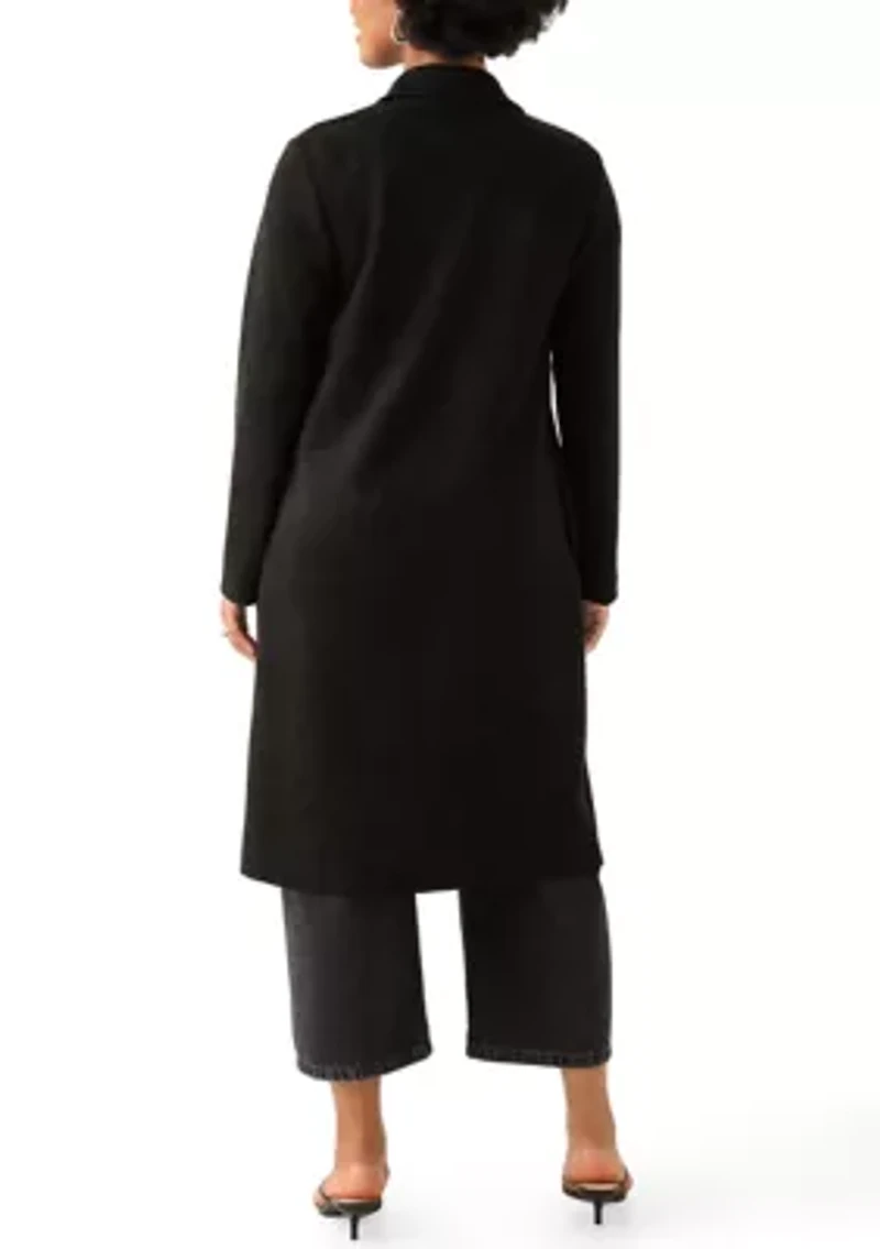 Women's Open Front Faux Suede Jacket