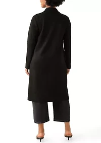 Women's Open Front Faux Suede Jacket