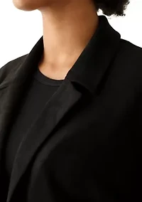 Women's Open Front Faux Suede Jacket