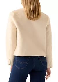 Women's Button Front Faux Fur Jacket