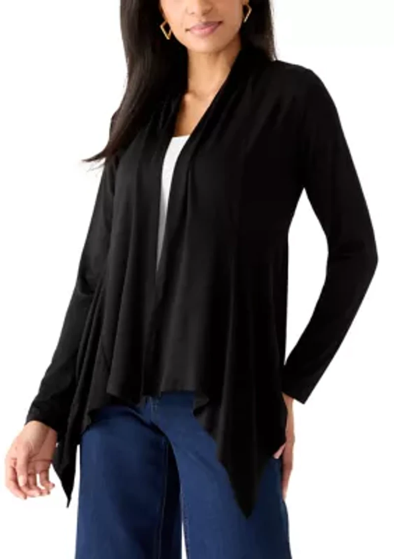 Women's Long Sleeve Waterfall Cardigan