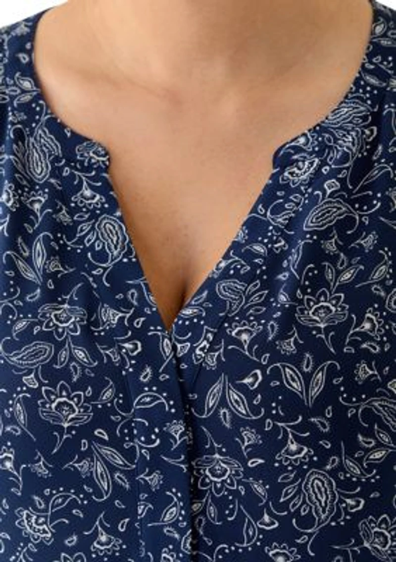 Plus Elbow Sleeve Popover Top