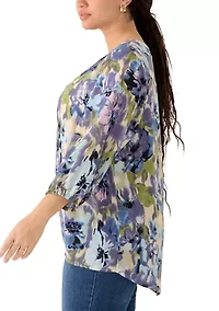 Plus Elbow Sleeve Popover Top