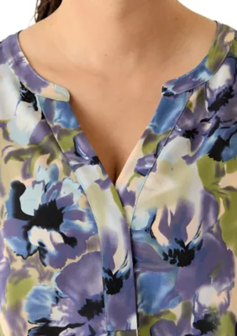 Plus Elbow Sleeve Popover Top