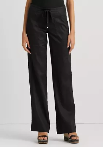 Women's Linen Wide-Leg Pants