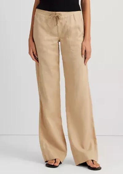 Women's Linen Wide-Leg Pants