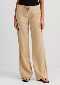 Women's Linen Wide-Leg Pants