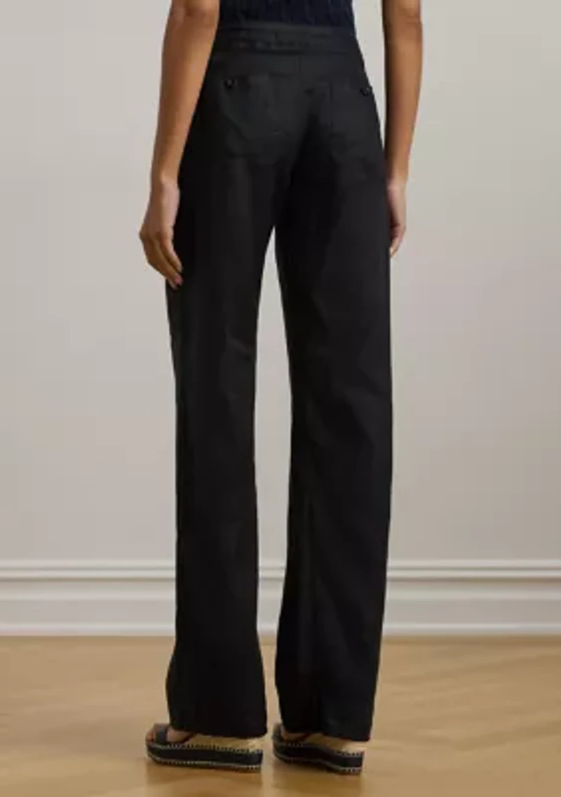 Women's Linen Wide-Leg Pants