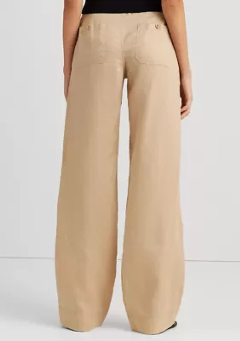 Women's Linen Wide-Leg Pants