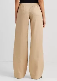 Women's Linen Wide-Leg Pants