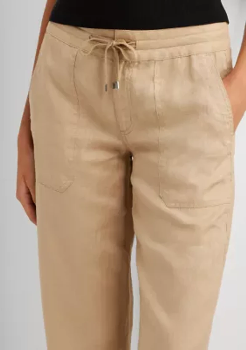 Women's Linen Wide-Leg Pants