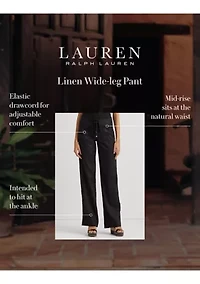 Women's Linen Wide-Leg Pants