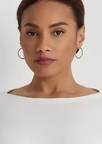 Plus Cotton-Blend Boatneck Top