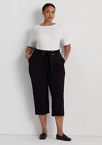 Plus Cotton-Blend Boatneck Top