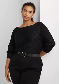 Plus Dolman Sleeve Boatneck Sweater