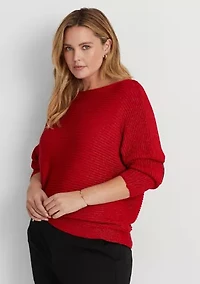 Plus Dolman Sleeve Boatneck Sweater