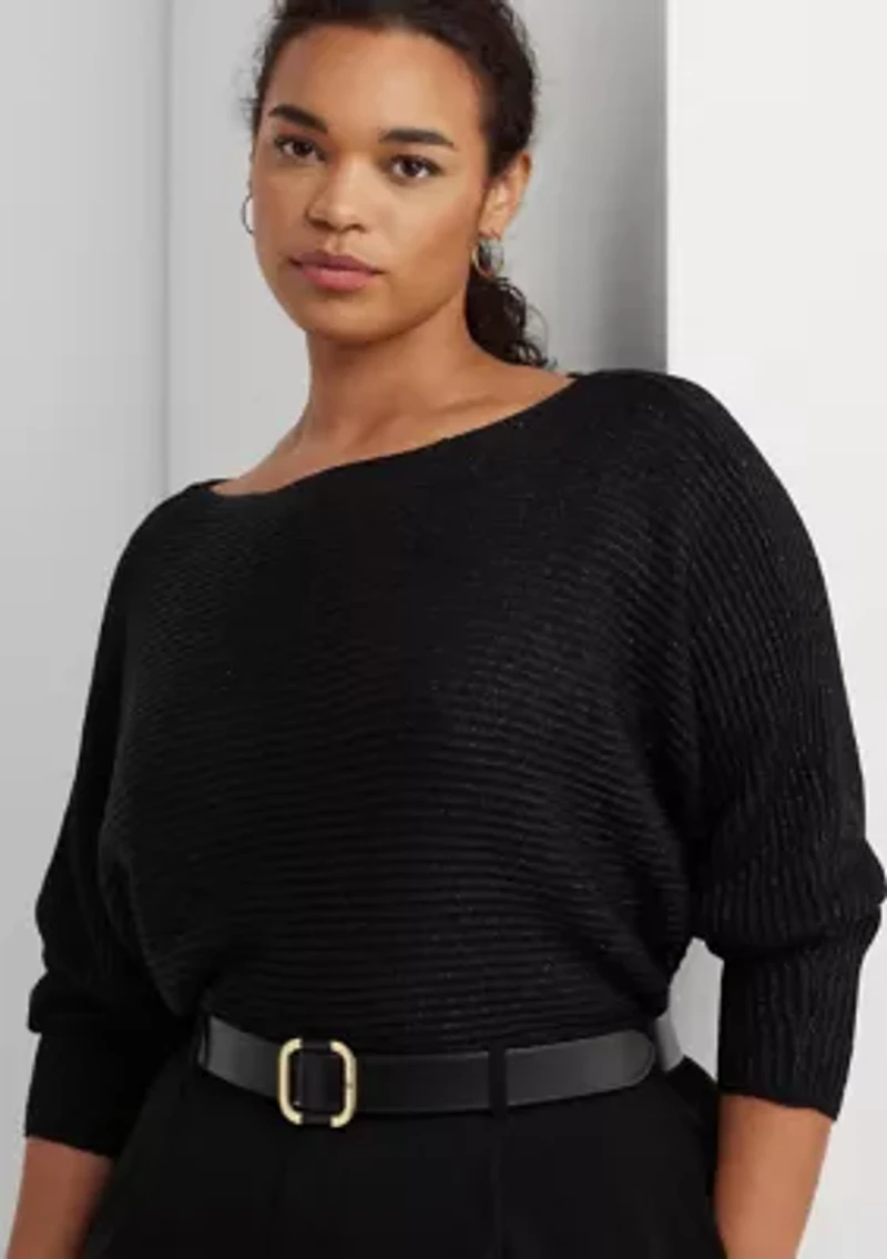 Plus Dolman Sleeve Boatneck Sweater