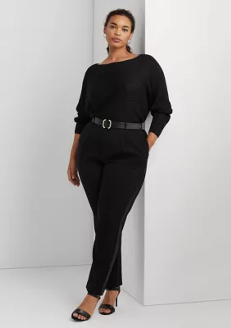 Plus Dolman Sleeve Boatneck Sweater