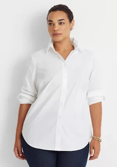 Plus Easy Care Cotton Shirt