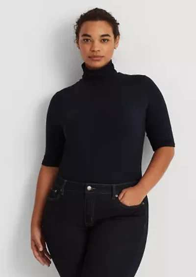 Plus Knit Turtleneck Sweater