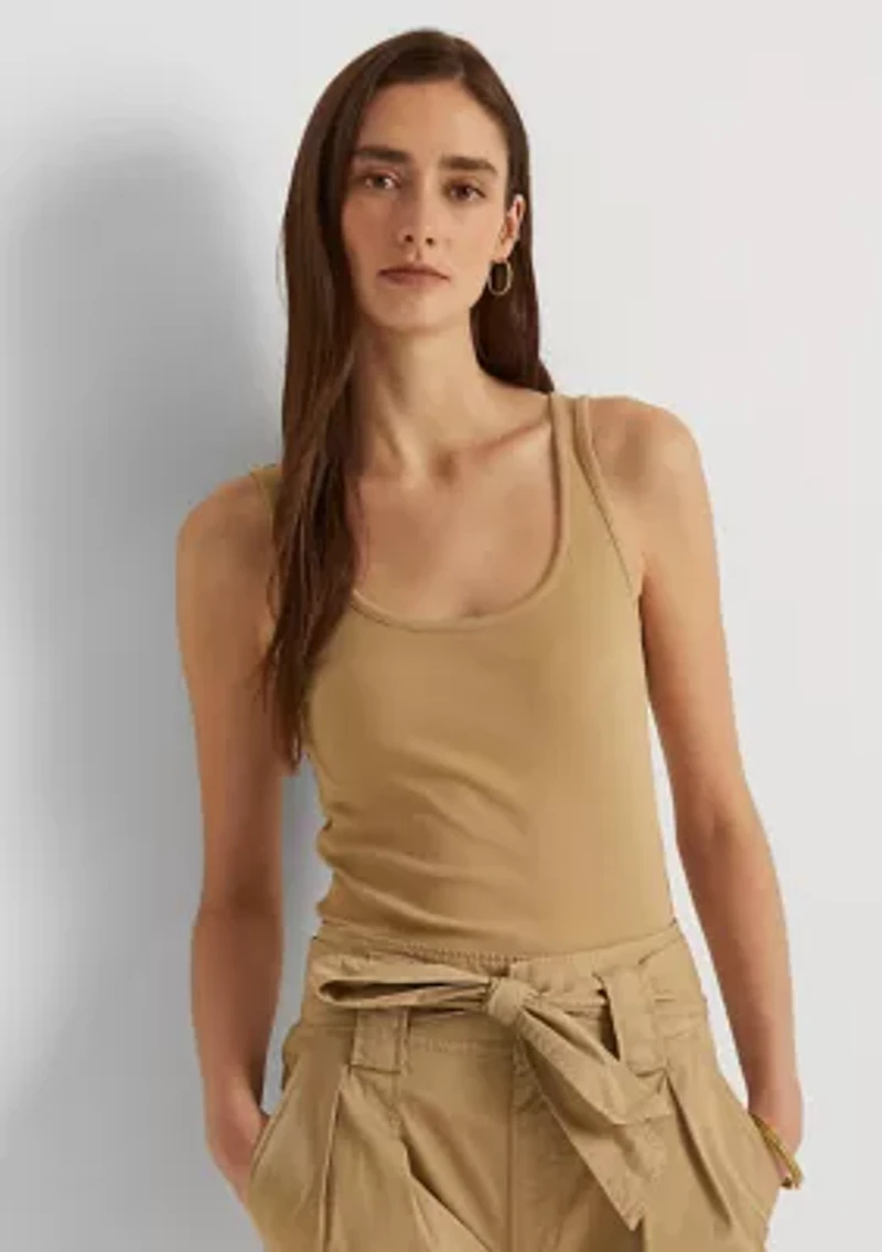 Stretch Cotton Tank Top