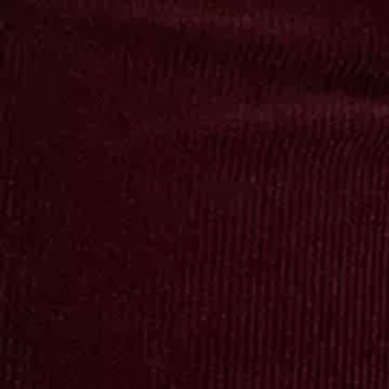 Stretch Corduroy Mid Rise Straight Pants