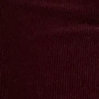 Stretch Corduroy Mid Rise Straight Pants