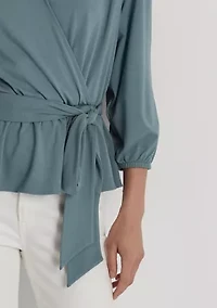 Petite Jersey Peplum Blouse
