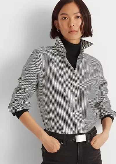Petite Striped Easy Care Cotton Shirt