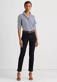 Petite Striped Easy Care Cotton Shirt