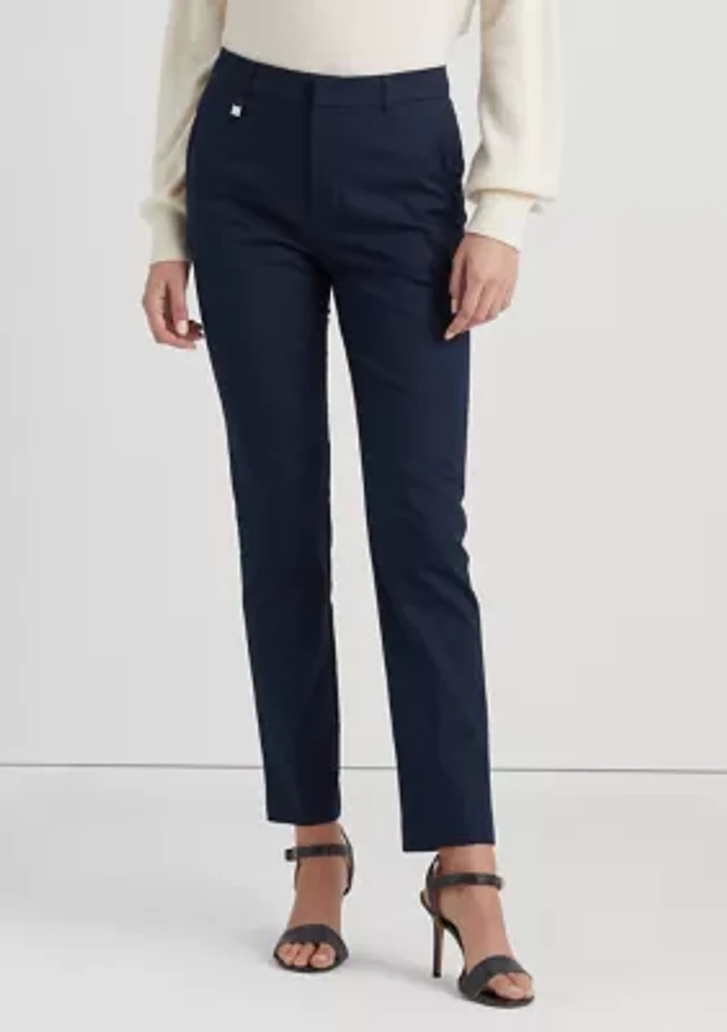 Petite Stretch-Cotton-Blend Pants