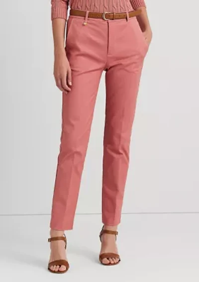 Petite Stretch-Cotton-Blend Pants