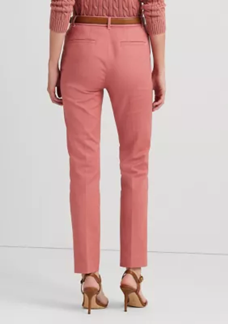 Petite Stretch-Cotton-Blend Pants