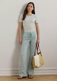 Petite Linen Wide Leg Pants