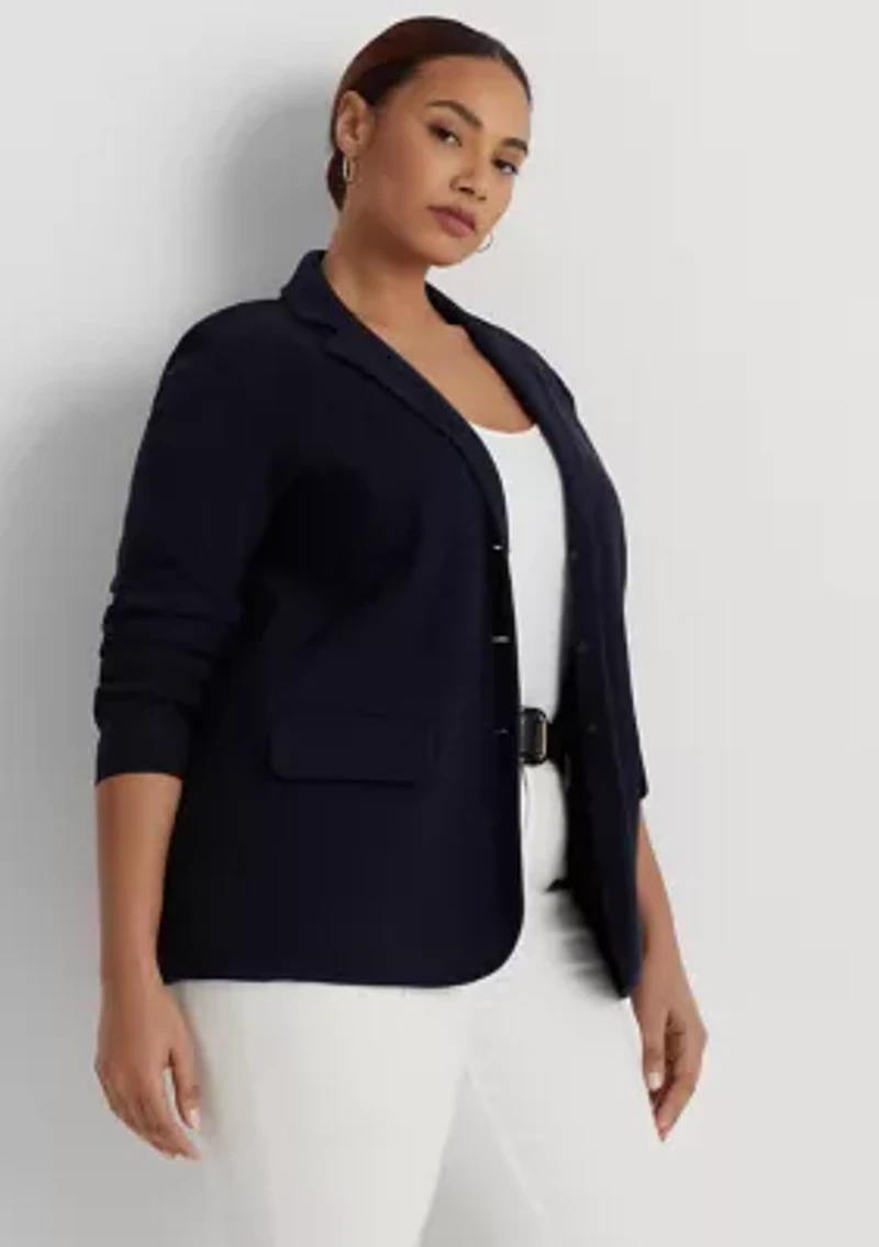 Plus Combed Cotton Blazer