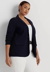 Plus Combed Cotton Blazer