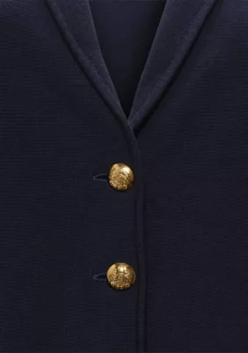 Plus Combed Cotton Blazer