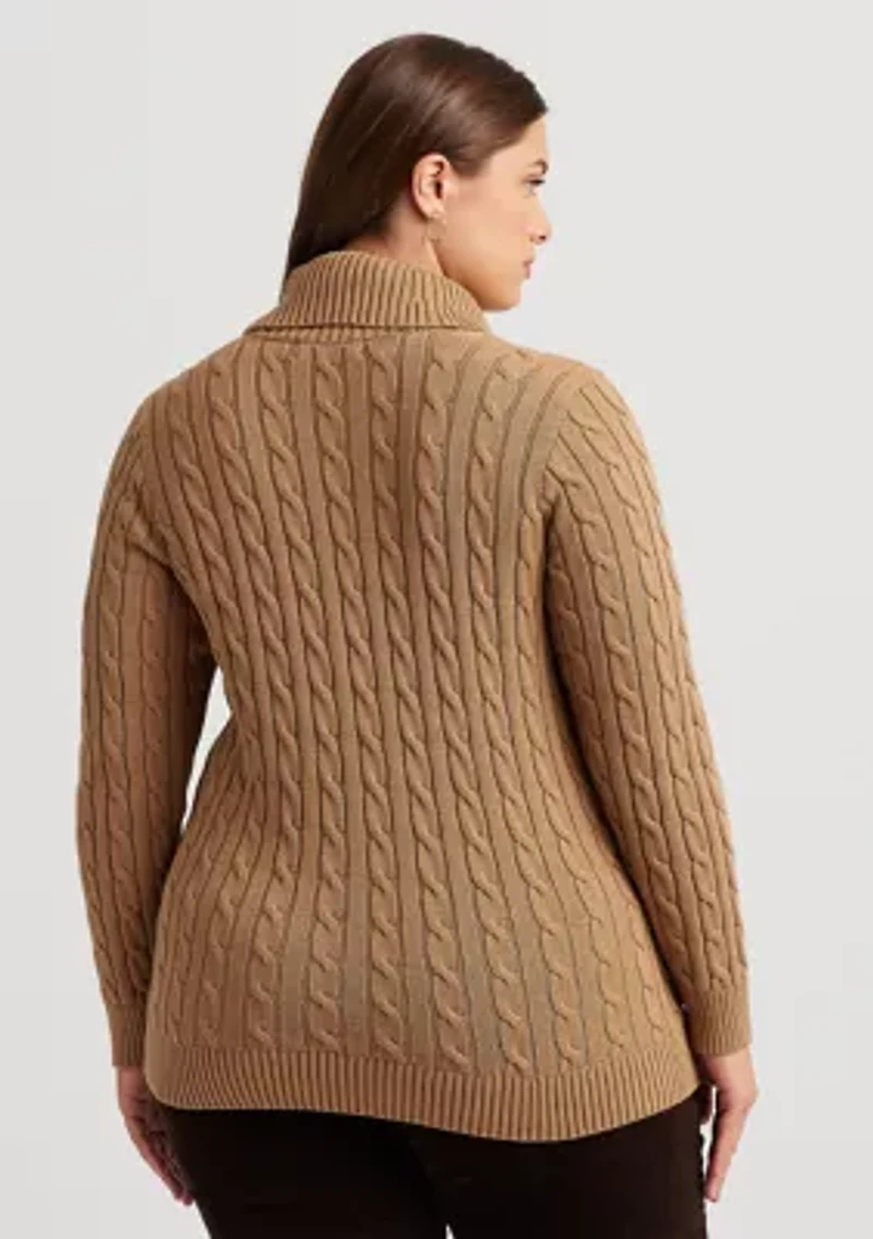 Plus Buckled Cotton Sweater